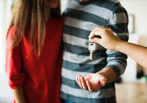 students take apartment keys